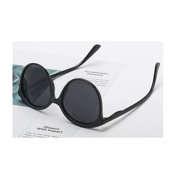 Висококачествени Маркови Луксозни Кръгли Слънчеви Очила Дамски Големи Слънчеви Очила Дамски Реколта Черни Огледални слънчеви Очила Oculos De Sol