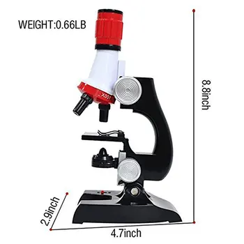 Детски Микроскоп 1200 Пъти Установен Научен Експеримент Учебни Помагала, Научни Играчки Детски Микроскоп За изучаване на биология