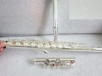 Сребърно покритие флейта yFL212 16 Дупки Закрита Флейта с ключ C Мельхиоровым silvering flauta напречен инструмент за музикална флейта