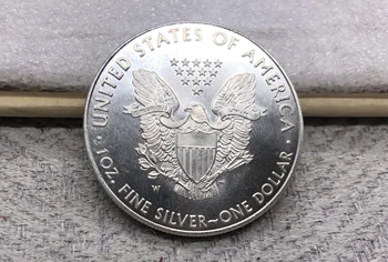 Съединените Щати 2013 W S В Бога Ние Вярваме, 1 УНЦИЯ Красиви Сребърни Кюлчета Орлов Един Долар сребърно покритие Копие на Възпоменателни монети