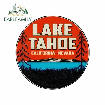 EARLFAMILY 13 см х 12,9 см за езерото Тахо, Калифорния Стикер стикер Тънък стикер Vinyl Стикер за автомобил, Автомобилни Аксесоари, Водоустойчив
