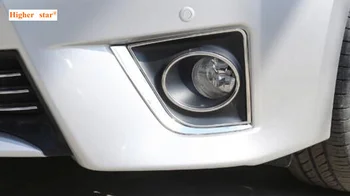По-голяма звезда от неръждаема стомана 4 бр. автомобили предната противотуманная фаровете декоративна капачка на дограма,довършителни работи, декоративни пръстени за Toyota Corolla-2016