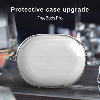 Прозрачен Калъф За Зареждане на Безжични Слушалки Чанта за Huawei Freebuds Pro Седалките Твърд PC Син зъб Кутия Слушалки Прозрачна Защитна