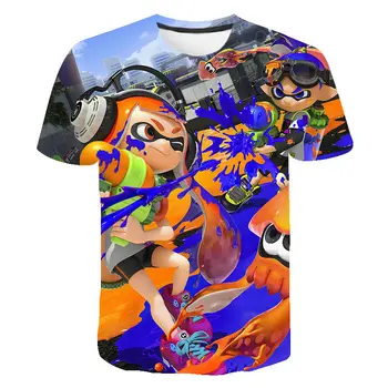 Нова лятна игра Splatoon 3D Печатна Тениска на Мъже, Жени Деца Ежедневни Модни Градинска Облекло Готино Момче Момиче Детски тениска с принтом Върховете
