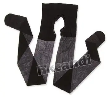 Секси бельо чорапогащи ультраэластичные копринени чорапи Калъф обвивка бельо Чорапи за отглеждане секси с отворена промежностью черен