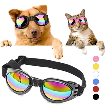 Регулируеми Слънчеви очила за домашни кучета Очила за домашни любимци, за кучета Големи еластични ремъци за кученца Очила за очите Аксесоари за кучета