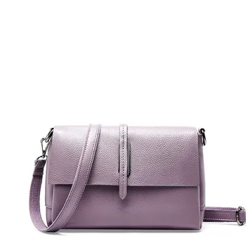 Новата есенна чанта на рамото от естествена кожа, Луксозна чанта, Дамски чанти на Дизайнерска Мека кожена Ежедневна чанта bolsa feminina 2022