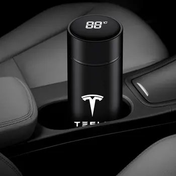 500 мл Термокружка От Неръждаема Стомана Термокружка Дисплей на Температурата Термос За Tesla, Модел 3 Модел X Модел S Модел Y