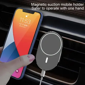 Магнитно Безжично Зарядно за Кола AirVent Закрепване е Съвместимо с Magsafe iPhone 12 ProMax Mini 15 Вата Бързо Зареждане на Кола на Телефона