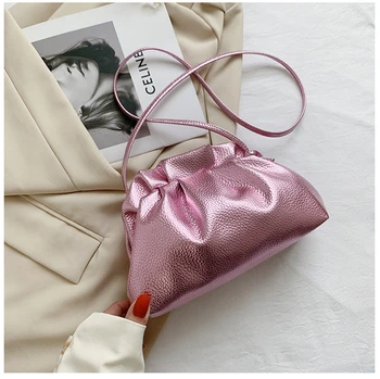 Облак Дамска чанта Сгъваема пазарска чанта на рамото си Чанта-месинджър ins Корейската версия Малка чанта Дамска Чанта От 2021 Нова Мода мода