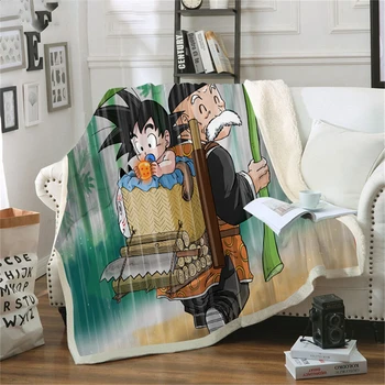CLOOCL Мода Goku Аниме Одеяло 3D Принт Дете Хвърля Завивки, Легла За възрастни и Дебели Одеала Разтегателен Пътуване Студентско утяжеленное одеяло