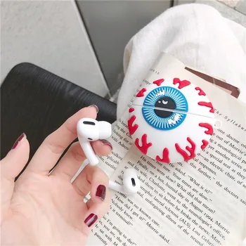Силиконов калъф за Apple Airpods Pro Безжична Защитна Капачка Bluetooth Персонализирани Очната ябълка AirPod 12 зарядно устройство ще захранване на Скоростната Аксесоари