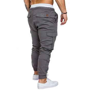 Ежедневни панталони за мъже Джобни Пътеки за Джогинг Обикновена дишащи Панталони Мъжки дрехи Градинска Спортни панталони Pantalon Homme Мъжки