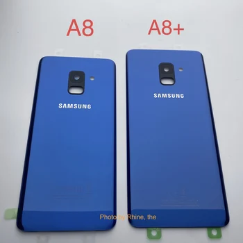 SAMSUNG Galaxy A8 A530 A530F A8 плюс A730 Задната със стъклен Капак на Отделението за батерията Корпус задната врата Калъф за SAMSUNG A8 2018 Задната със стъклен капак