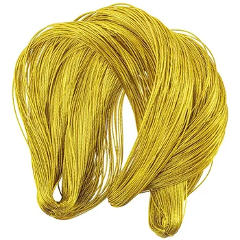 На 100 метра Кабел Златен цвят опаковъчна хартия Етикет Въже за плетене Бижута Подарък етикет Ред Виси Етикет Въже Художествен занаят Сватбена украса Линия