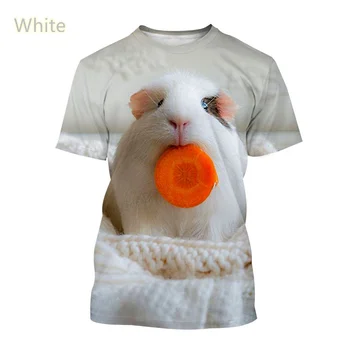 Нов Дизайн на Мода за домашни Любимци Холандска Прасе 3D Печат Сладък тениска с изображение на морски свинчета Мъжки и дамски риза Случайни Топ с къс ръкав