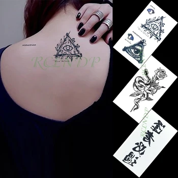 Водоустойчив Временен стикер татуировки танцьорка момиче пеперуда писмо крилата на ангел-малка татуировка флаш татуировка фалшиви татуировки за жени, мъже