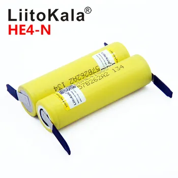 LiitoKala HE4 18650 2500 mah Литиево-йонна Батерия 18650 3,7 На Мощност на Акумулаторни батерии Макс 20A,35A разряд + никелова лист