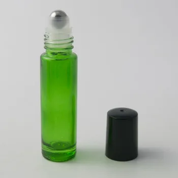 10 мл Амбър Синьо-Зелено Прозрачно за Еднократна Употреба Стъклен Флакон на Парфюм В шише с лъжичка от неръждаема стомана за етерично масло 24 бр.