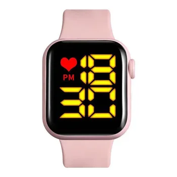 2021 Led модерен детски умен гривна за момчета и момичета Цифрови ръчен часовник Водоустойчив електронни часовници Relógio Inteligente за деца