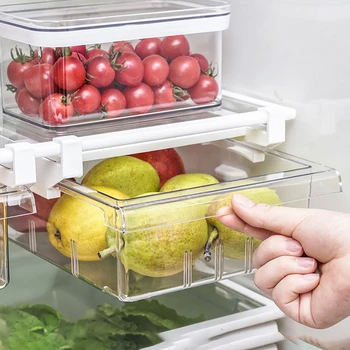 Кухненски Хладилник Прозрачен Органайзер Кутия За Съхранение На Кутии Отделение Кутия За Хладилник С Контейнери За Съхранение На Кутии За Хладилник