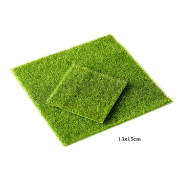 15x15 см Зелено Микро Пейзаж Бижута Мини-Страхотна Градина Моделиране Изкуствен Изкуствен Мъх Декоративен Тревата Тревата Зелена Трева 1 бр.