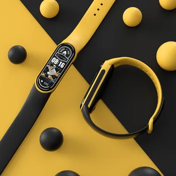 Каишка За Xiaomi Mi Smart Band 6 5 4 3 Каишка за часовник Контрастни Цветове Подмяна на Гривната Спортно Китката Гривна от TPU Гривна