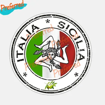 Висококачествена Забавен Стикер Italia Sicilia за Мотокрос Каска за лаптоп Багажника Стени Vinyl стикер за автомобил, Щанцоване