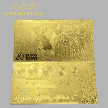 8 бр./компл. Новата Банкнота Евро 5 10 20 50 100 200 500 1000 1 Милион Евро Златна Банкнота в 24-каратном злато за Събиране