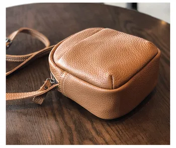 PNDME проста натурална естествена кожа дамска мини чанта на рамото за телефон модни реколта дамски малка чанта от естествена кожа