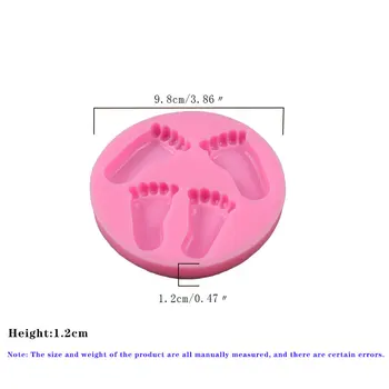 Креативна 3D Бебешко краче Шоколад Форма за краката Скърпвам Украса на Тортата Силиконова Форма на Глинена Керамика Глинена Форма За ръчно изработени сапуни