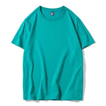 Тениска чисти цветове мъжки ново лято 2021 удобно, свободно дишащи, кръгла яка с къс ръкав