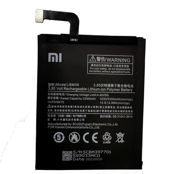 Въведете Mi Оригиналната Телефонна Батерия BM39 за Xiaomi Mi 6 Mi6 3250 mah с голям Капацитет, работа на смени Батерията на Безплатни Инструменти на Дребно Опаковка