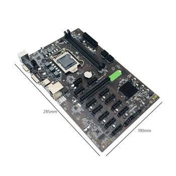 Дънна платка за майнинга B250 БТК 12P за LGA 1151 DDR4 с кабел SATA2.0 определени такси майнера 1X/16X Слот за графична карта PCI-E 12X