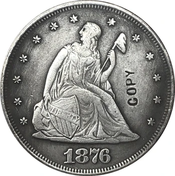 1876 Съединените Щати восседают на двадцатицентовых монети liberty КОПИЕ