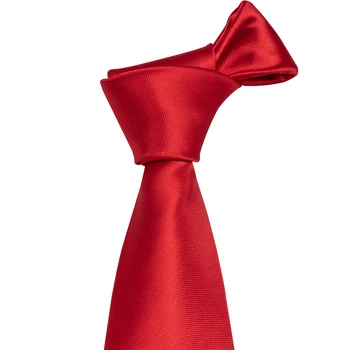 Червен Монофонични Мъжка вратовръзка на Сватбата Коприна вратовръзка Брошка Носна кърпичка копчета за Ръкавели Набор от Модерен Дизайнерски вратовръзка за мъжете Подарък на Младоженеца Дропшиппинг