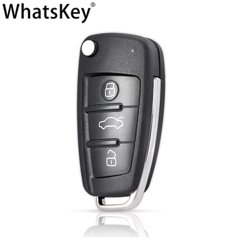 WhatsKey Високо Качество 3 Бутона Flip Автомобилен Ключ Дистанционно управление Сгъваем Ключ на Капака на Корпуса Ключодържател Калъф за Ключ За Audi TT Q3 A8 A6 c5 c6 A4 b6 b7 A3