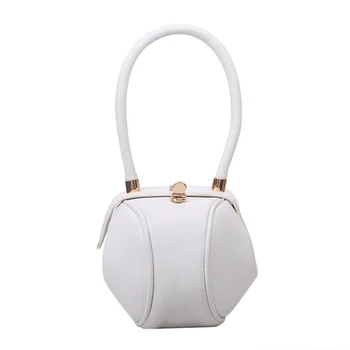 Висококачествена кожена чанта за равиоли за жени 2021 Нова дамска чанта във формата на колокольчика във формата на кофата Дизайнерски маркови Реколта чанти с горната дръжка