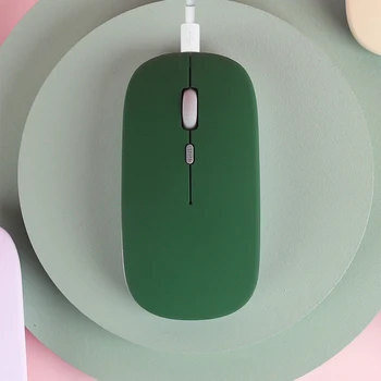 Мишка GOOYIYO Безжична 1600 точки на инч Тиха Бутон 2,4 Г Двойна Модел Акумулаторна Bluetooth-връзка на Мишката Macaron Тъпо Мишката