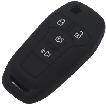 Jingyuqin за Ford Fusion 2013-4 бутони със светещи опции. Силиконов Калъф За ключове от кола с дистанционно управление за кола-стайлинг