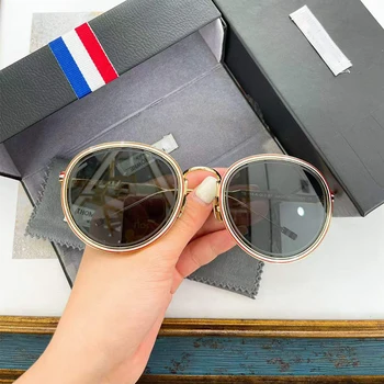 Eyeglow За жени Модни кръгли слънчеви очила Vintage слънчеви очила За мъже 2021 Есен Дизайнерска марка полнокадровые слънчеви очила с оригиналната кутия