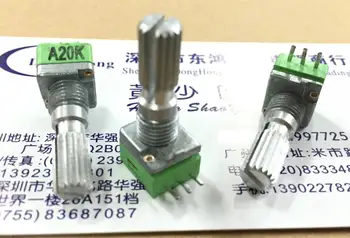 2 БР./ЛОТ Тайван АЛФА Алфа RK097 вид точност потенциометър A20K ос дълъг от 20 mm потенциометър усилвател на мощност