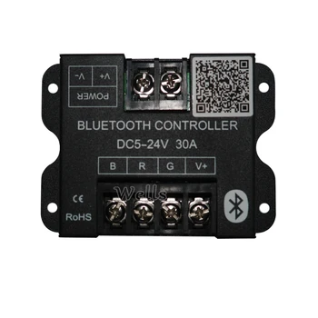 Bluetooth-съвместими 4,0 RGB led контролер за RGB 5050 3528 Led лента за осветление смартфон Android / IOS;DC5-24V 30A