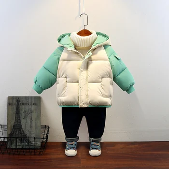 2021 Ново детско топло зимно палто Детски Дрехи за Хелоуин Модни Връхни дрехи Блузи за момчета и момичета Костюм За 1-6 Години