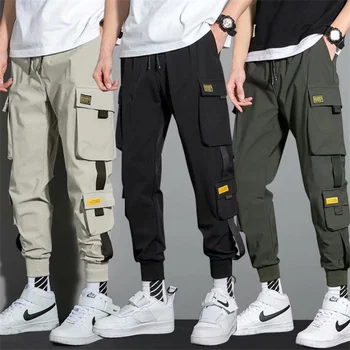 2021 плюс размера на градинска дрехи, ежедневни мъжки панталони са бързо съхнещи панталони от ледената коприна спортни панталони, мъжки панталони с балочным модел мъжки панталони