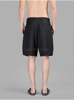 Костюм пятиточечные шорти директни нагънат мъжки панталони японски тъмен нишевый дизайнерска марка