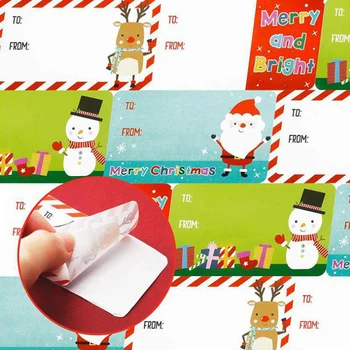 500 бр./Ролка Коледна Стикер със Самозалепваща Етикет Коледна Декоративна Стикер За Печат на Пликове
