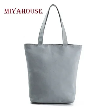 Miyahouse Известната марка за Ежедневни Дамски чанти с Цветни флорални принтом Чанта на рамото За жени Платно Дизайн Лятна Плажна чанта Lady