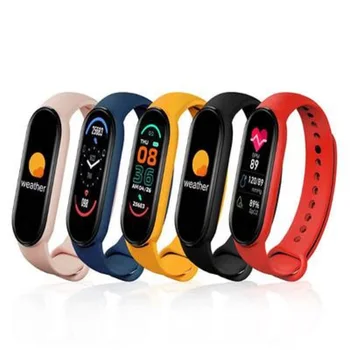 M6 Смарт Часовник-гривна Фитнес тракер Сърдечен Ритъм, Кръвно Налягане Bluetooth Водоустойчиви Цифрови Крачкомери За жени и мъже Reloj