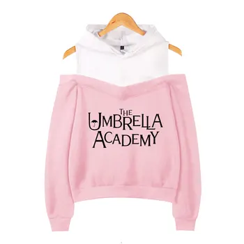 Академия Umbrella Дамски hoody с качулка с открити рамене Качулки Kpop Модни дамски блузи, Пуловери Harajuku g Дамски дрехи